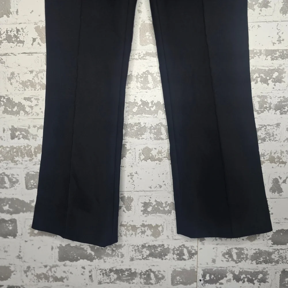 Escada Black Pintuck High Rise Straight Leg Trousers Pants Size 36‎ EU 6 US
